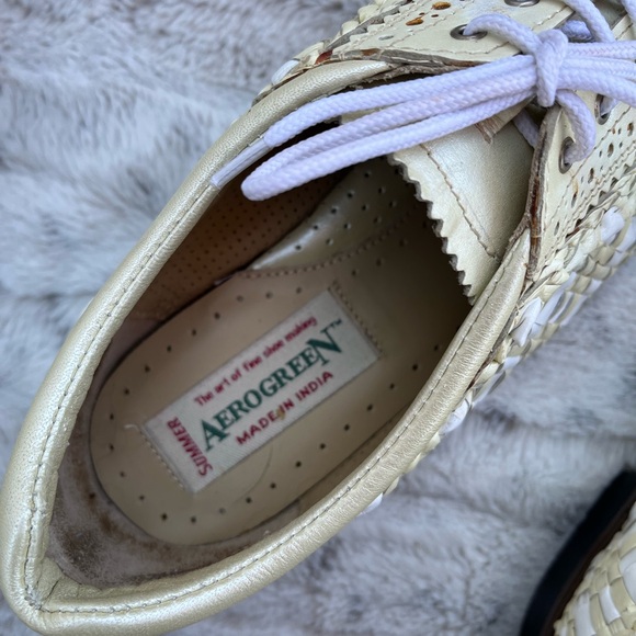 AEROGREEN UNISEX/Women’s Golf Shoes Size 10 Hand Woven Leather, made in ITALY - Picture 3 of 12